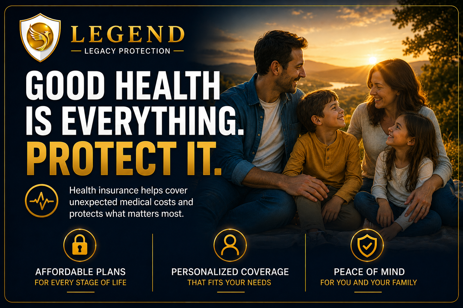 Legend health insurance review creative inviting a quick health coverage review.